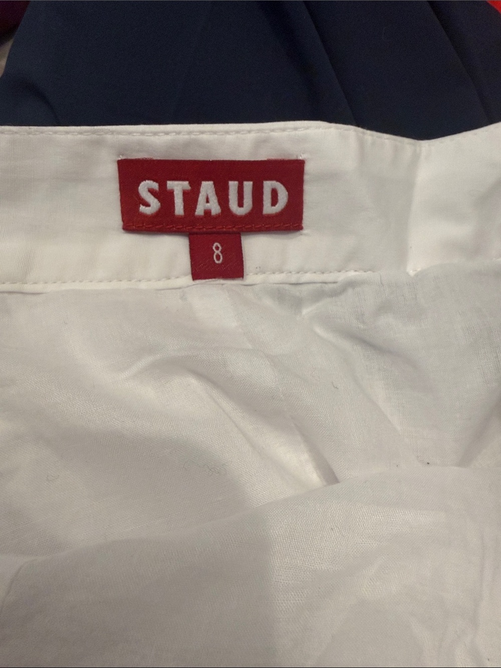 BNwT STAUD‎ Sea Mini Skirt Tiered White Size 8 - Picture 3 of 4
